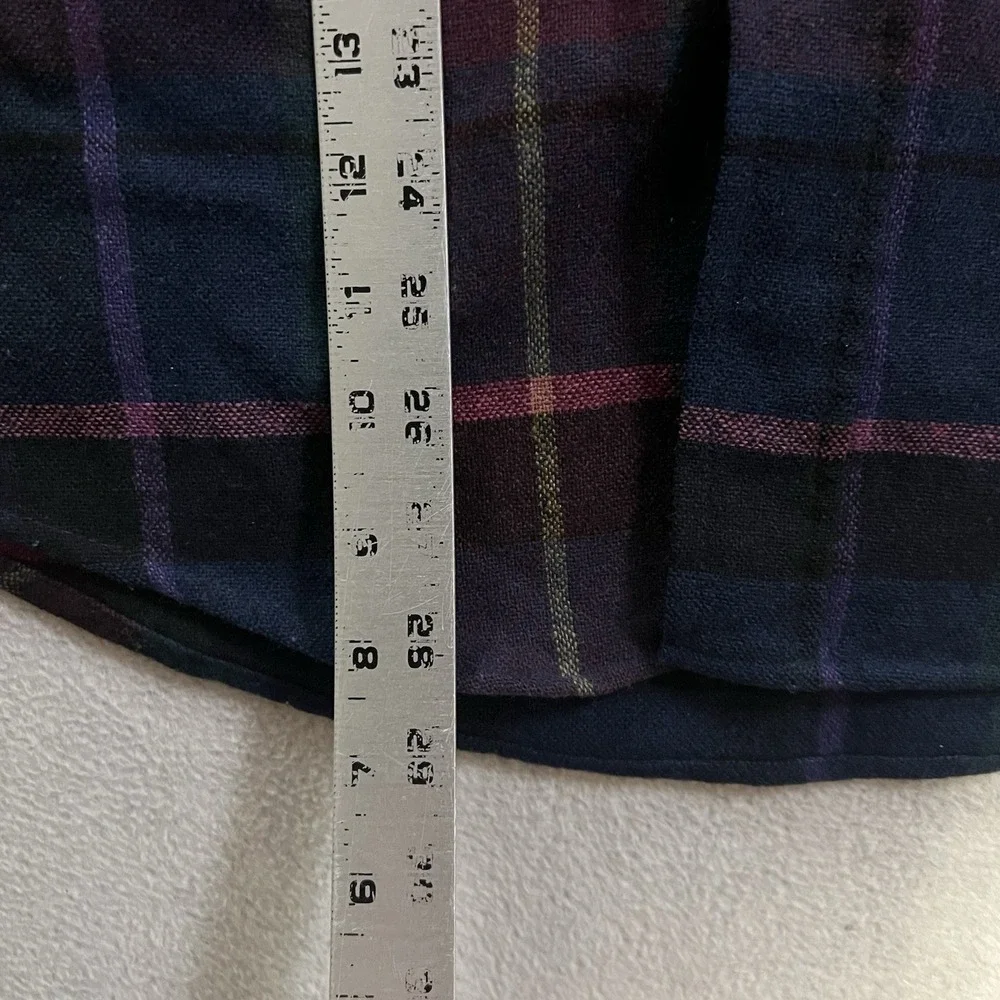 Vintage John Ashford Flannel Shirt Men's Size Large Red Plaid Wool Blend 80s